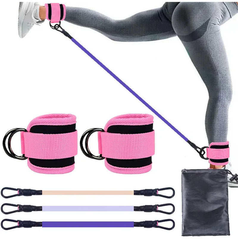 TPE Resistance Bands Ankle Straps Fitness Booty Band Squat Glute Workout Essential for Leg Beauty Yoga Gym Equipment