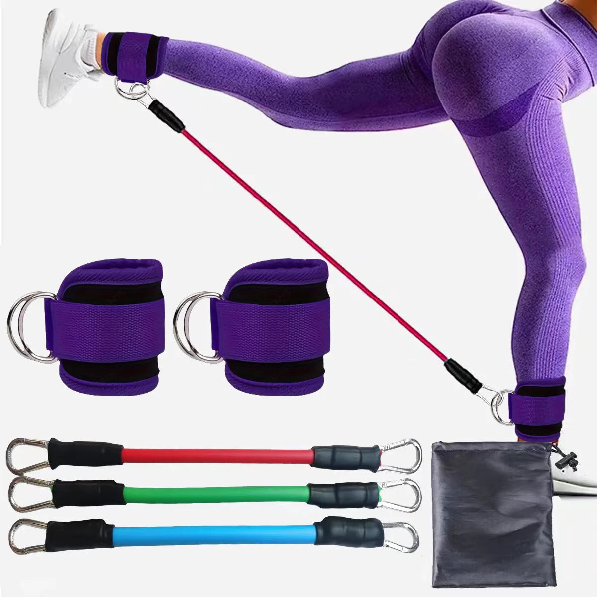 TPE Resistance Bands Ankle Straps Fitness Booty Band Squat Glute Workout Essential for Leg Beauty Yoga Gym Equipment