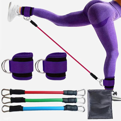 TPE Resistance Bands Ankle Straps Fitness Booty Band Squat Glute Workout Essential for Leg Beauty Yoga Gym Equipment