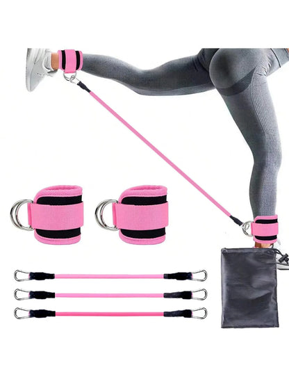 TPE Resistance Bands Ankle Straps Fitness Booty Band Squat Glute Workout Essential for Leg Beauty Yoga Gym Equipment