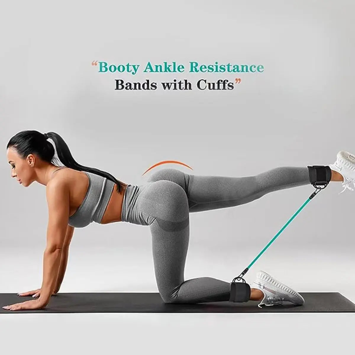 TPE Resistance Bands Ankle Straps Fitness Booty Band Squat Glute Workout Essential for Leg Beauty Yoga Gym Equipment