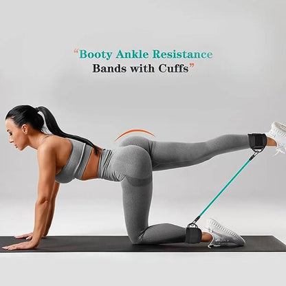 TPE Resistance Bands Ankle Straps Fitness Booty Band Squat Glute Workout Essential for Leg Beauty Yoga Gym Equipment