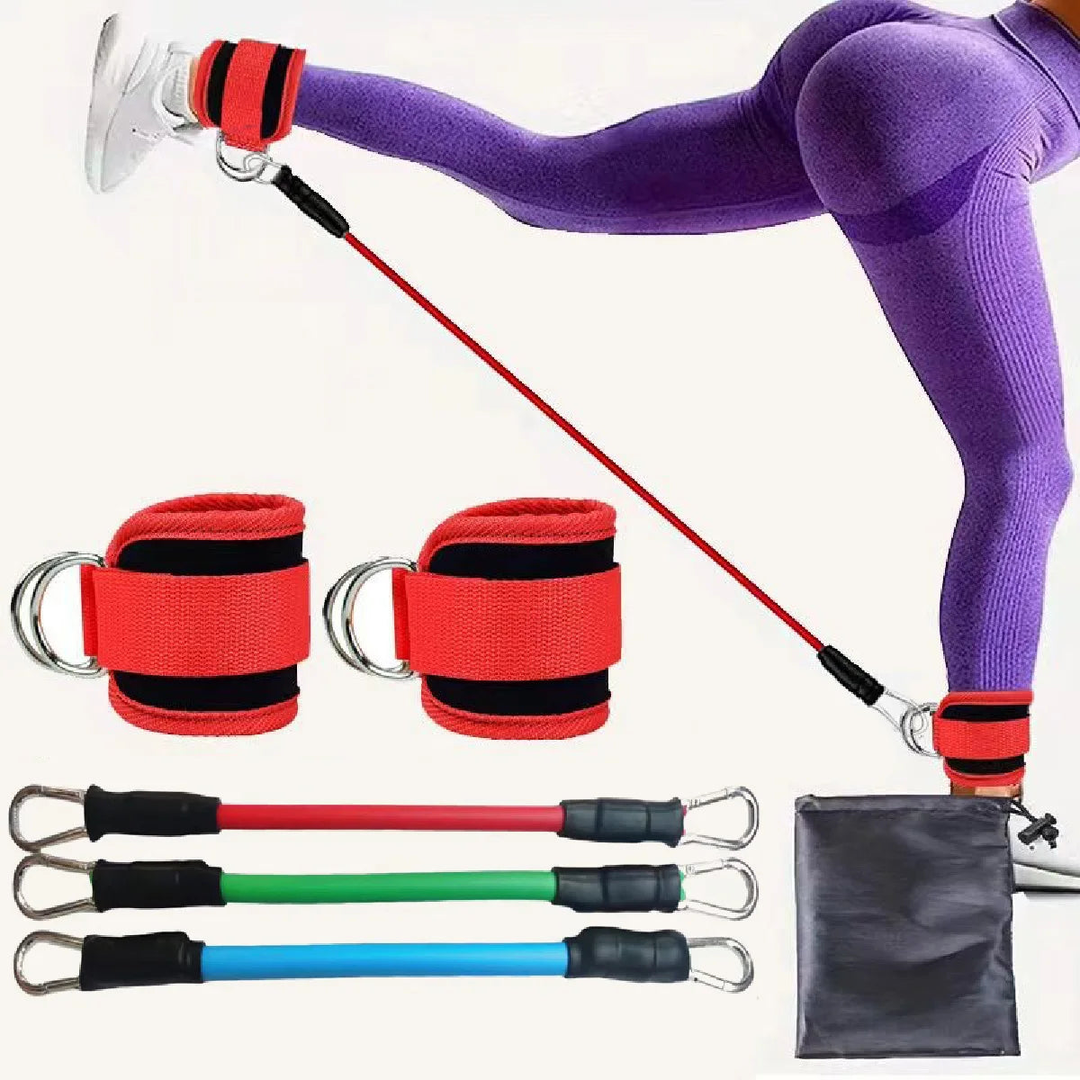 TPE Resistance Bands Ankle Straps Fitness Booty Band Squat Glute Workout Essential for Leg Beauty Yoga Gym Equipment