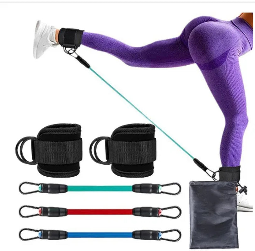 TPE Resistance Bands Ankle Straps Fitness Booty Band Squat Glute Workout Essential for Leg Beauty Yoga Gym Equipment