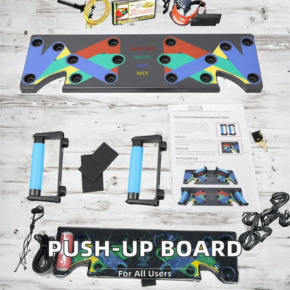 Custom Multi-Functional ABS Foldable Push-Up Stand Bar Board Adjustable Exercise Equipment for Home Gym Sports Fitness Push-Ups