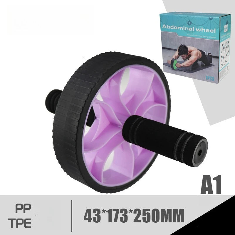 Ab Rollers Single Double Wheel Abdominal Muscle Silent Non-Slip Texture Roller Fitness Equipment for Gym Strength Workouts