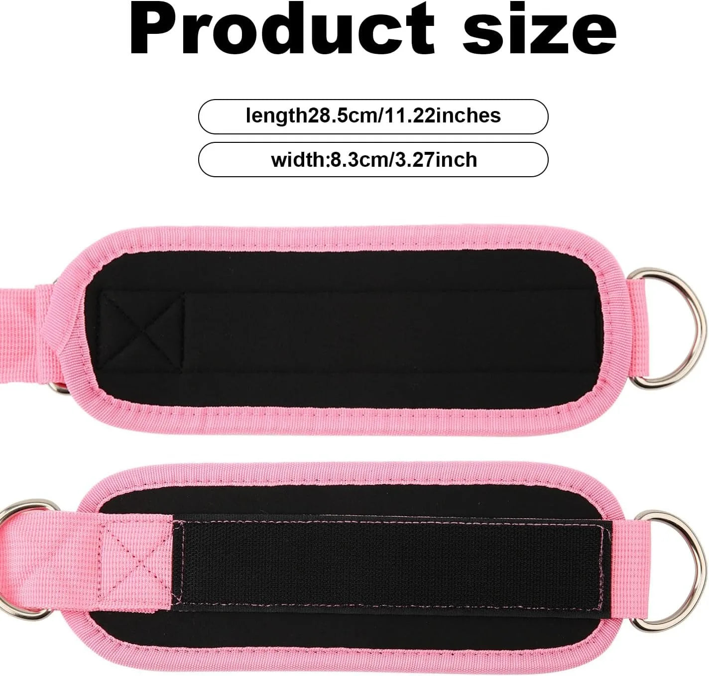 Gym Ankle Straps Double D-Ring Adjustable Neoprene Padded Cuffs Ankle Weight Leg Training Brace Support Sport Safety Abductors