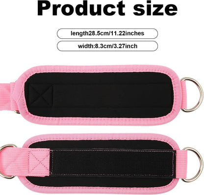 Gym Ankle Straps Double D-Ring Adjustable Neoprene Padded Cuffs Ankle Weight Leg Training Brace Support Sport Safety Abductors