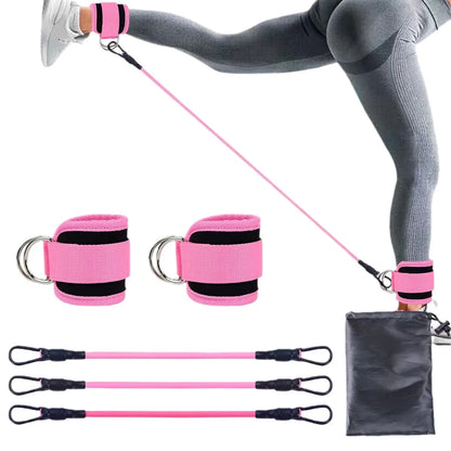 TPE Resistance Bands Ankle Straps Fitness Booty Band Squat Glute Workout Essential for Leg Beauty Yoga Gym Equipment