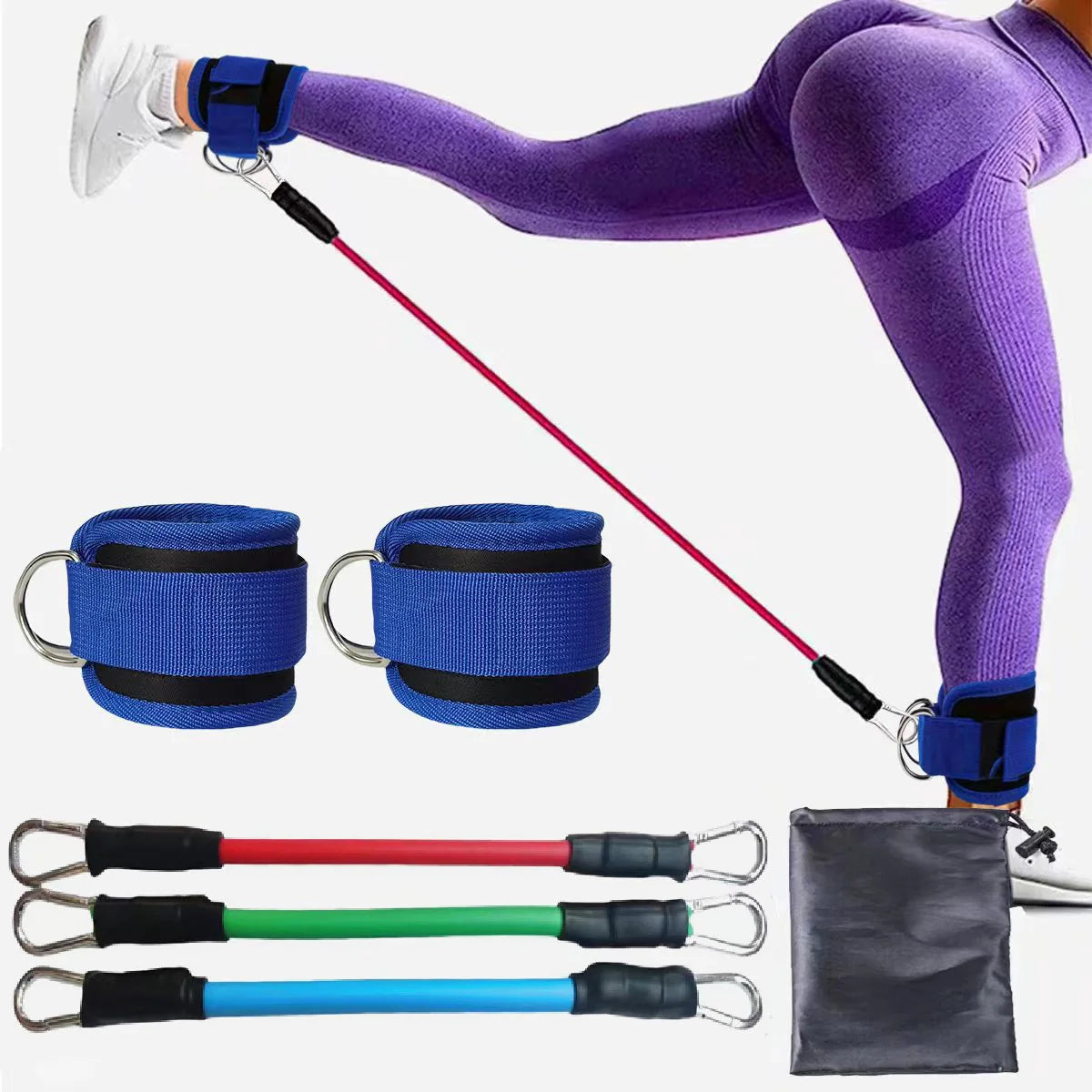 TPE Resistance Bands Ankle Straps Fitness Booty Band Squat Glute Workout Essential for Leg Beauty Yoga Gym Equipment