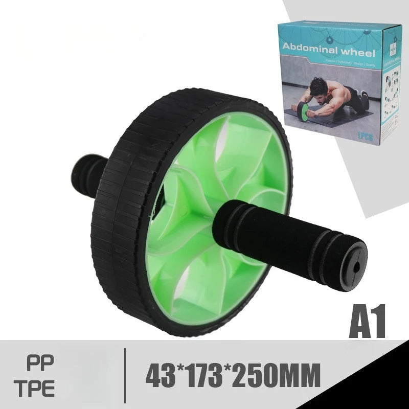 Ab Rollers Single Double Wheel Abdominal Muscle Silent Non-Slip Texture Roller Fitness Equipment for Gym Strength Workouts