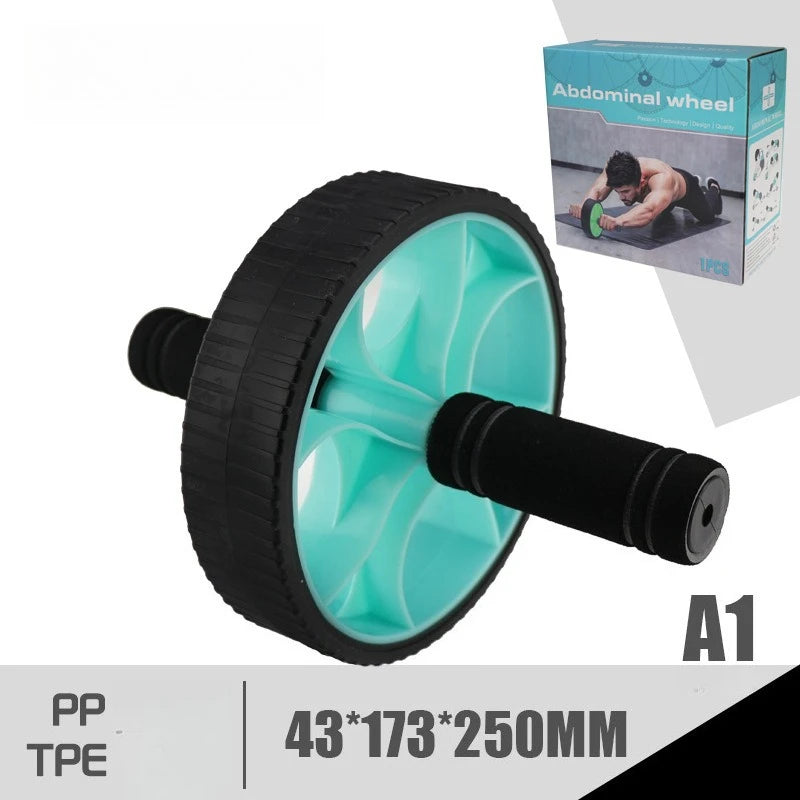Ab Rollers Single Double Wheel Abdominal Muscle Silent Non-Slip Texture Roller Fitness Equipment for Gym Strength Workouts