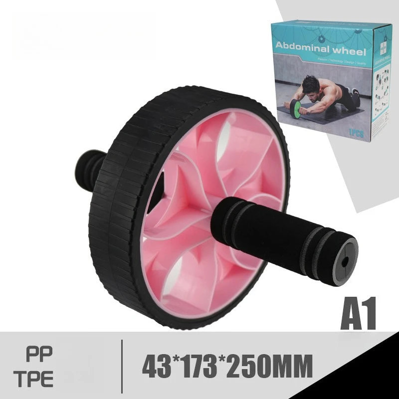 Ab Rollers Single Double Wheel Abdominal Muscle Silent Non-Slip Texture Roller Fitness Equipment for Gym Strength Workouts