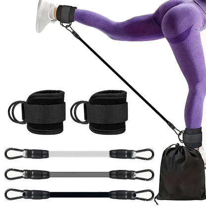 TPE Resistance Bands Ankle Straps Fitness Booty Band Squat Glute Workout Essential for Leg Beauty Yoga Gym Equipment