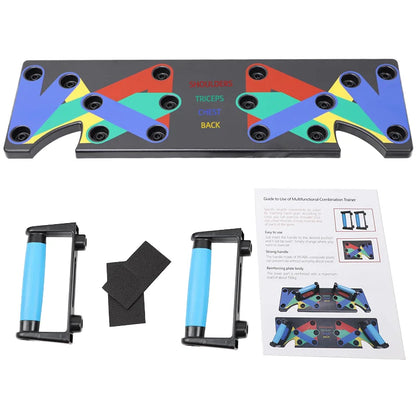 Custom Multi-Functional ABS Foldable Push-Up Stand Bar Board Adjustable Exercise Equipment for Home Gym Sports Fitness Push-Ups