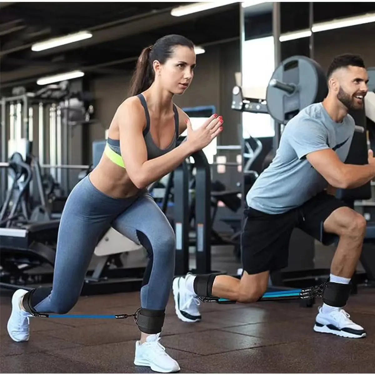 TPE Resistance Bands Ankle Straps Fitness Booty Band Squat Glute Workout Essential for Leg Beauty Yoga Gym Equipment