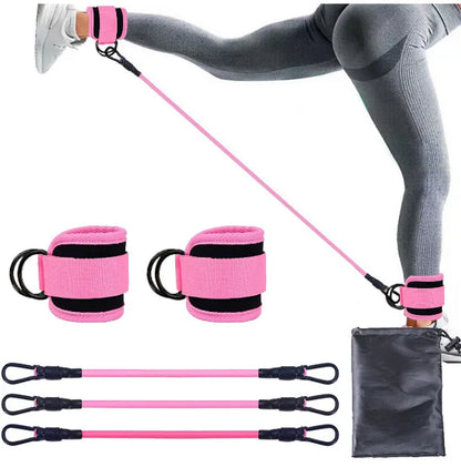 TPE Resistance Bands Ankle Straps Fitness Booty Band Squat Glute Workout Essential for Leg Beauty Yoga Gym Equipment