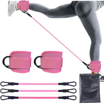 TPE Resistance Bands Ankle Straps Fitness Booty Band Squat Glute Workout Essential for Leg Beauty Yoga Gym Equipment
