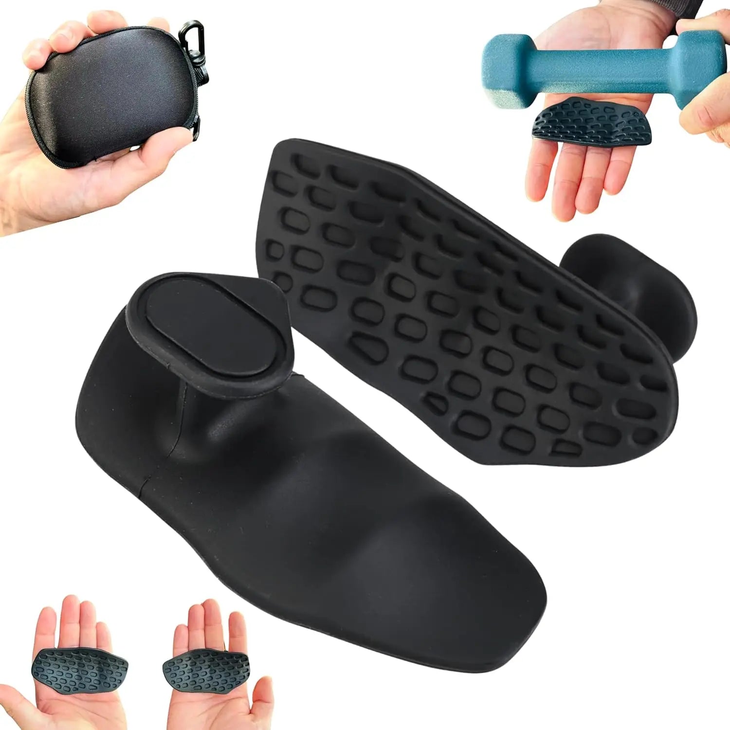 Weight Lifting Grips, Deadlift Wrist Straps, Rubber Palm Protector, Gym Hand Guard, Pull up Support, Workout Fitness Gear