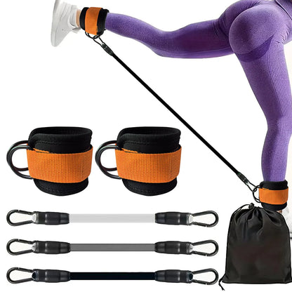TPE Resistance Bands Ankle Straps Fitness Booty Band Squat Glute Workout Essential for Leg Beauty Yoga Gym Equipment