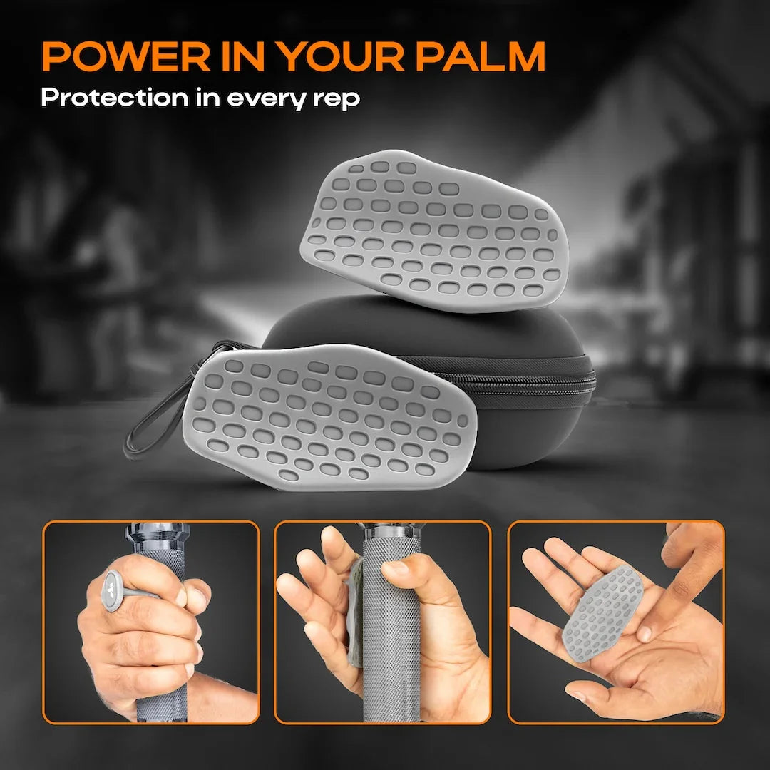 Weight Lifting Grips, Deadlift Wrist Straps, Rubber Palm Protector, Gym Hand Guard, Pull up Support, Workout Fitness Gear