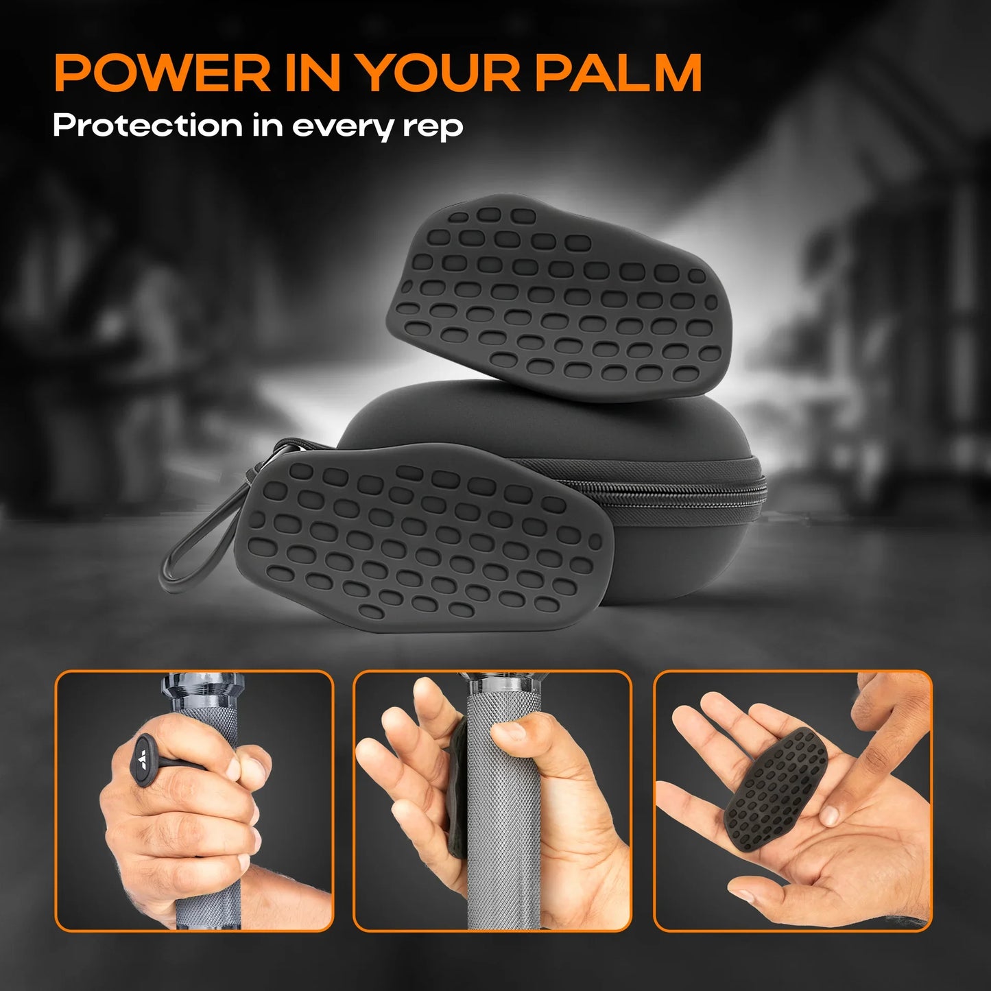 Weight Lifting Grips, Deadlift Wrist Straps, Rubber Palm Protector, Gym Hand Guard, Pull up Support, Workout Fitness Gear