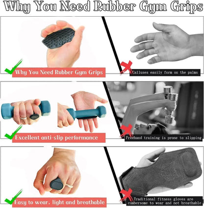 Weight Lifting Grips, Deadlift Wrist Straps, Rubber Palm Protector, Gym Hand Guard, Pull up Support, Workout Fitness Gear