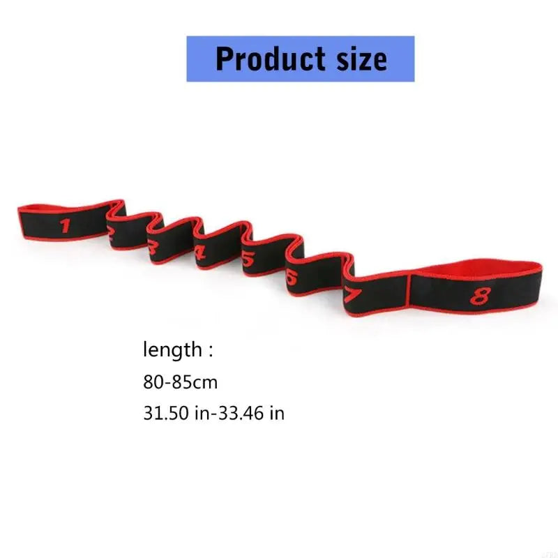 27RD Yoga Stretch Strap Resistance Band with 8 Looped Highly Elastic Fitness Band Resistance Band for Stretching Training