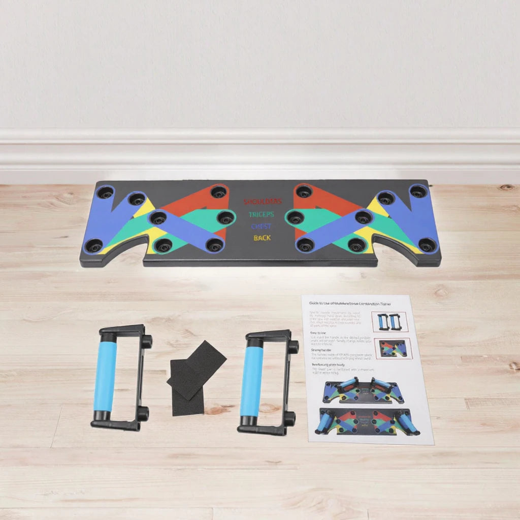 Custom Multi-Functional ABS Foldable Push-Up Stand Bar Board Adjustable Exercise Equipment for Home Gym Sports Fitness Push-Ups