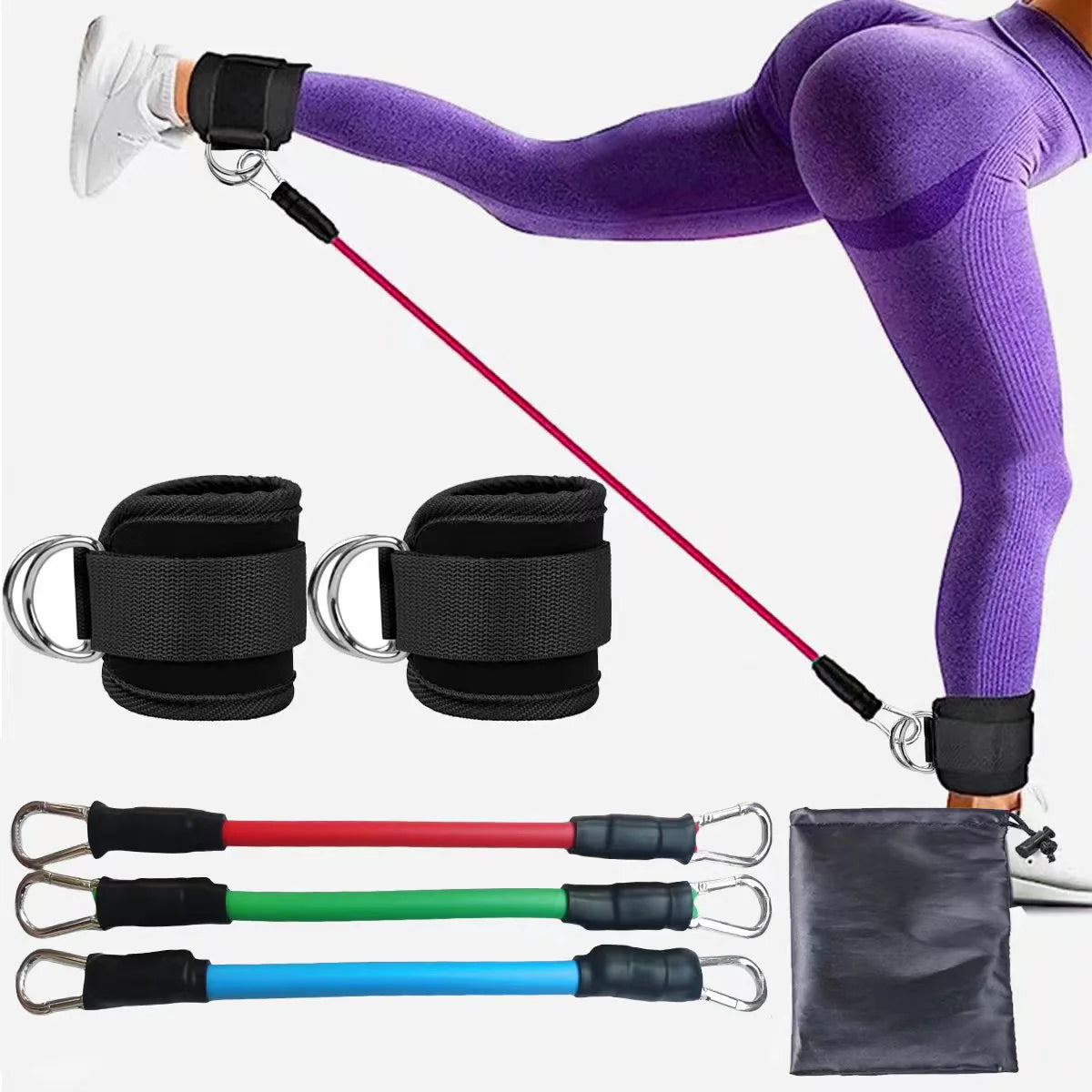 TPE Resistance Bands Ankle Straps Fitness Booty Band Squat Glute Workout Essential for Leg Beauty Yoga Gym Equipment